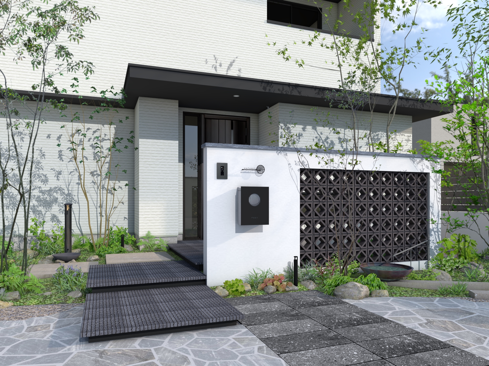 長い年月で馴染む自然素材とモダンが融合したWA Styleファサード