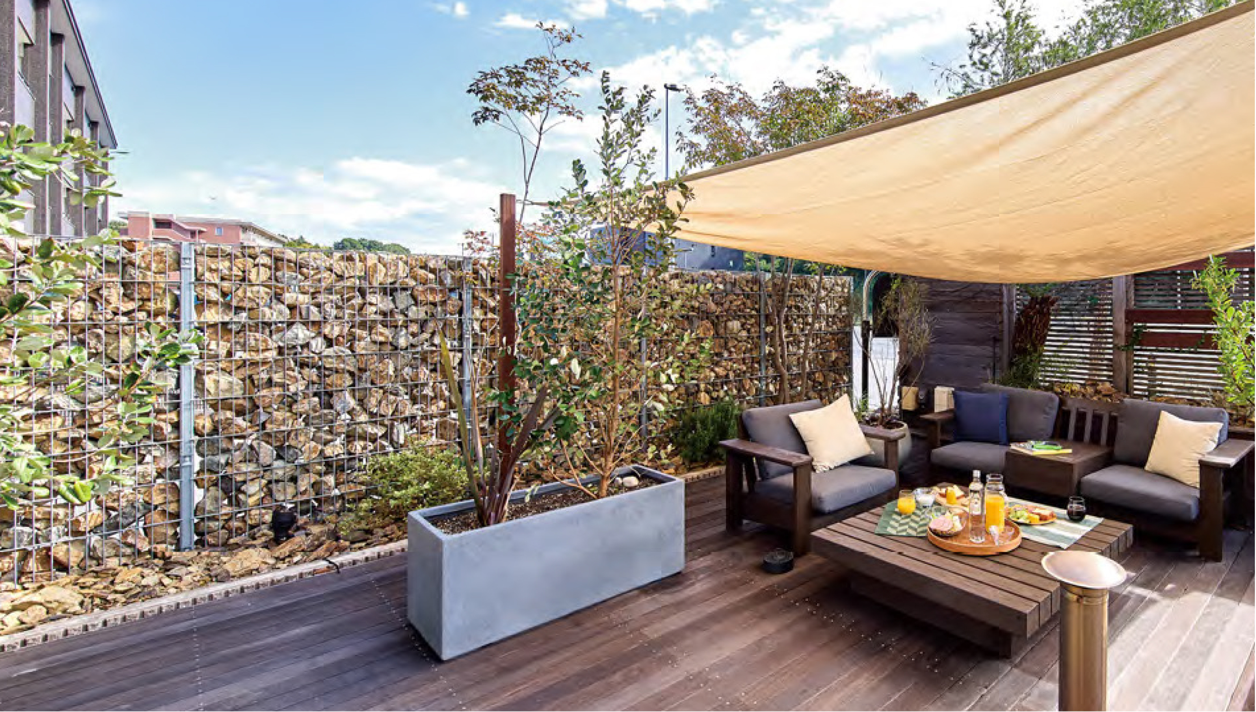 新感覚！ガビオンでつくる「ラフ ✕ モダン」な庭スタイル