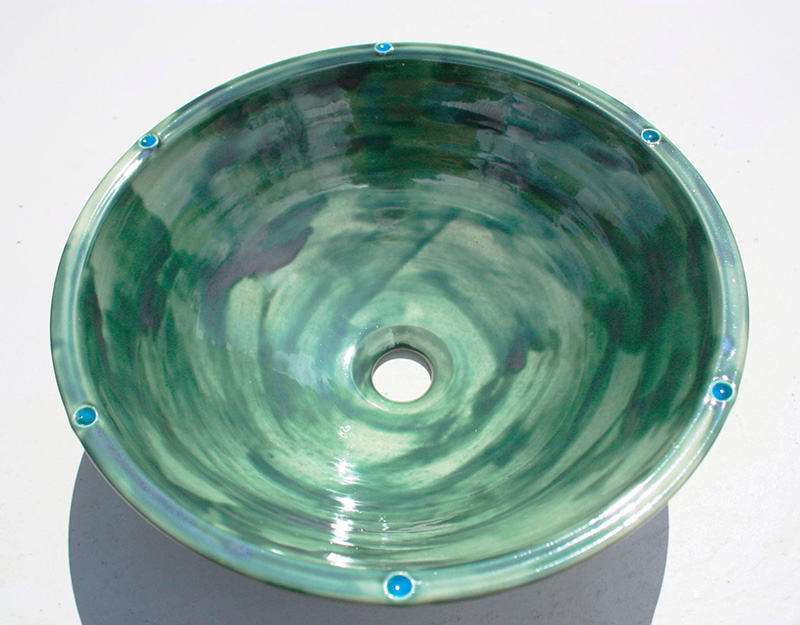 陶と琉球ガラスの洗面鉢｜リビング 水まわり｜エクステリア商品の総合 